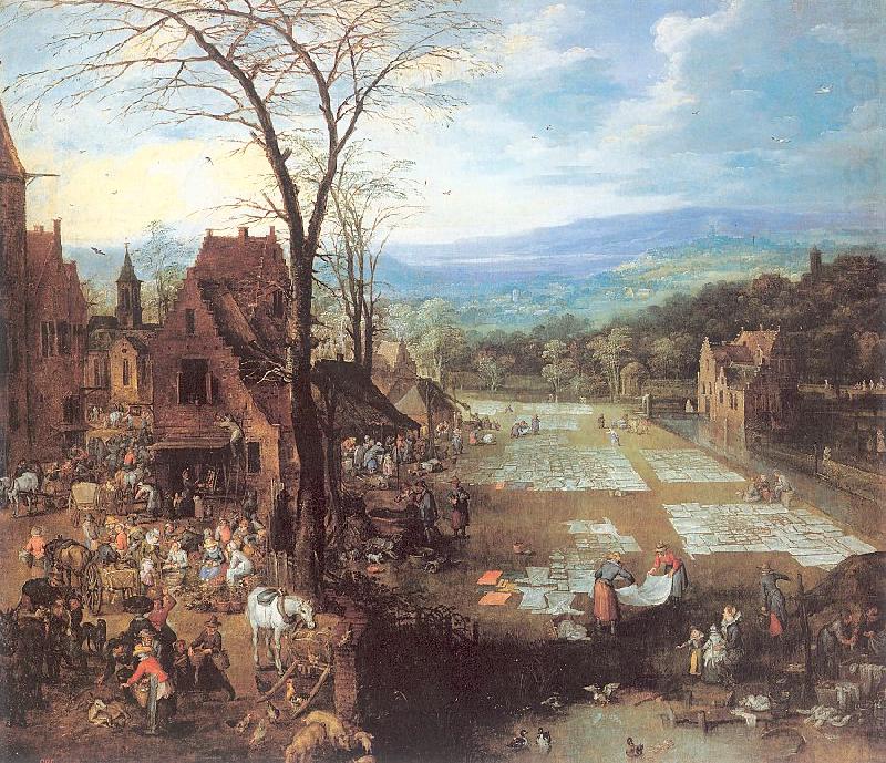 Momper II, Joos de A Flemish Market and Washing-Place china oil painting image